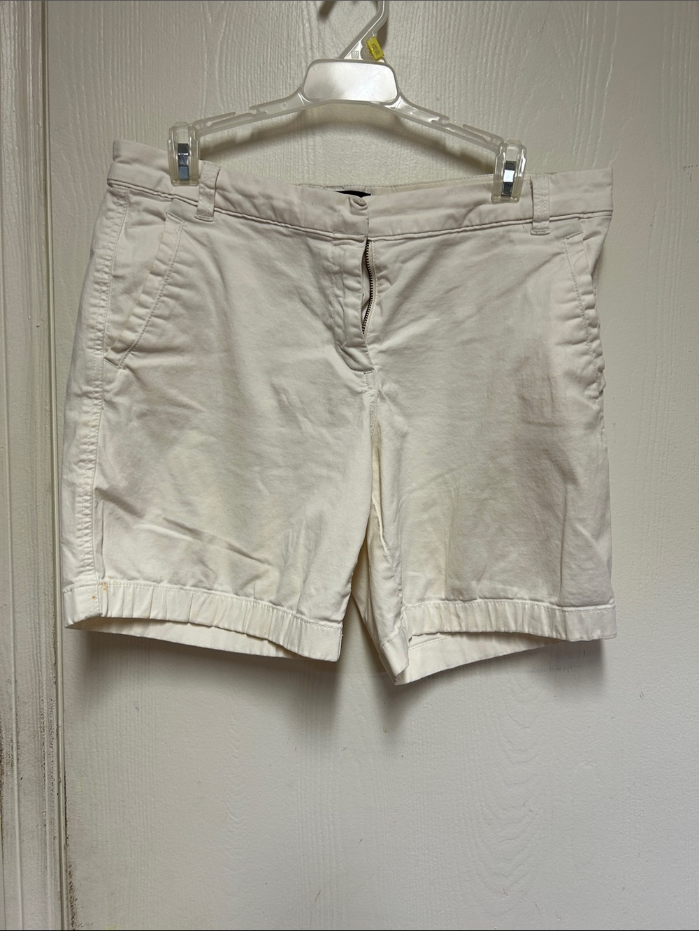 J. Crew Women's Cream Casual Cotton Bermuda Shorts